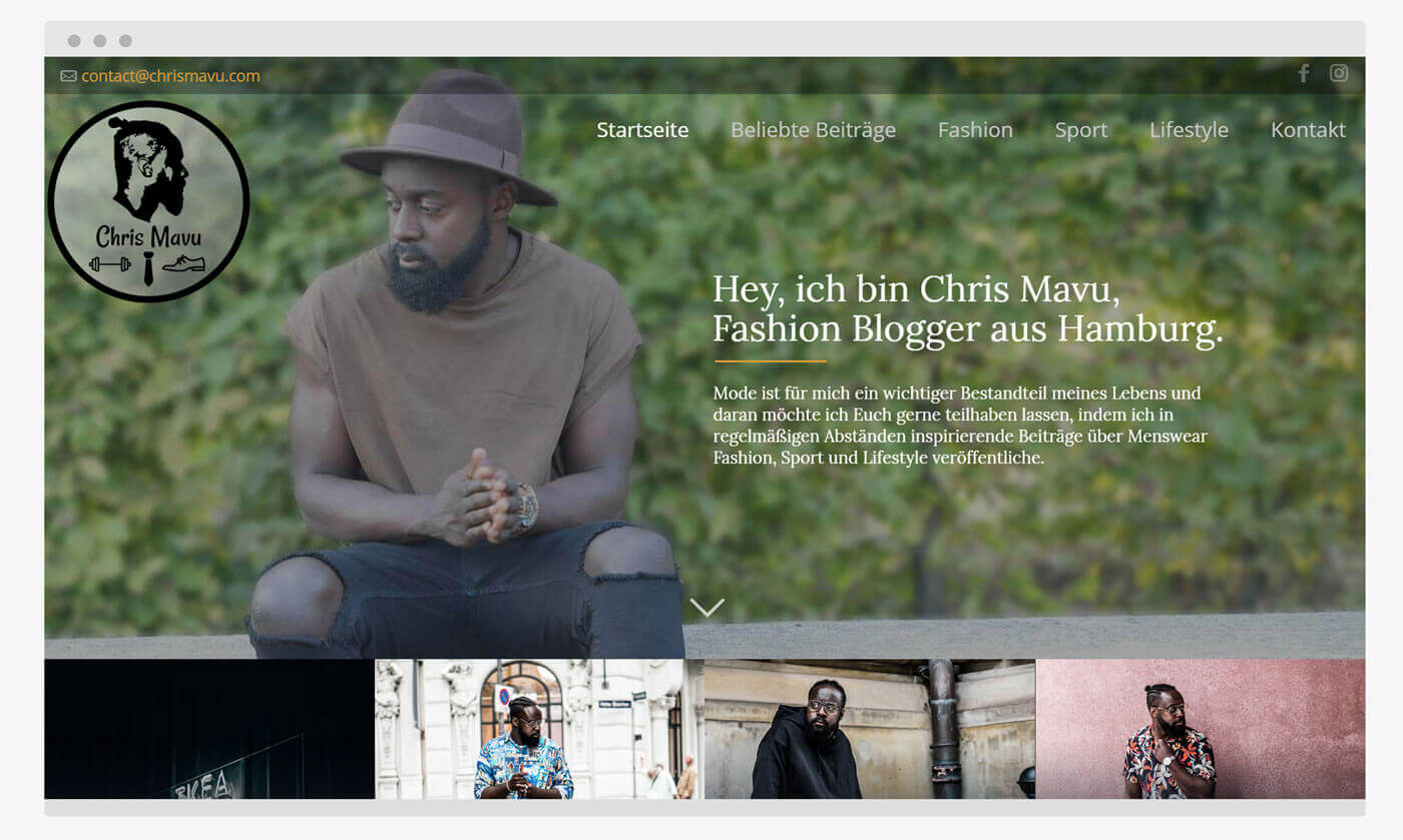 Neue Website ChrisMavu