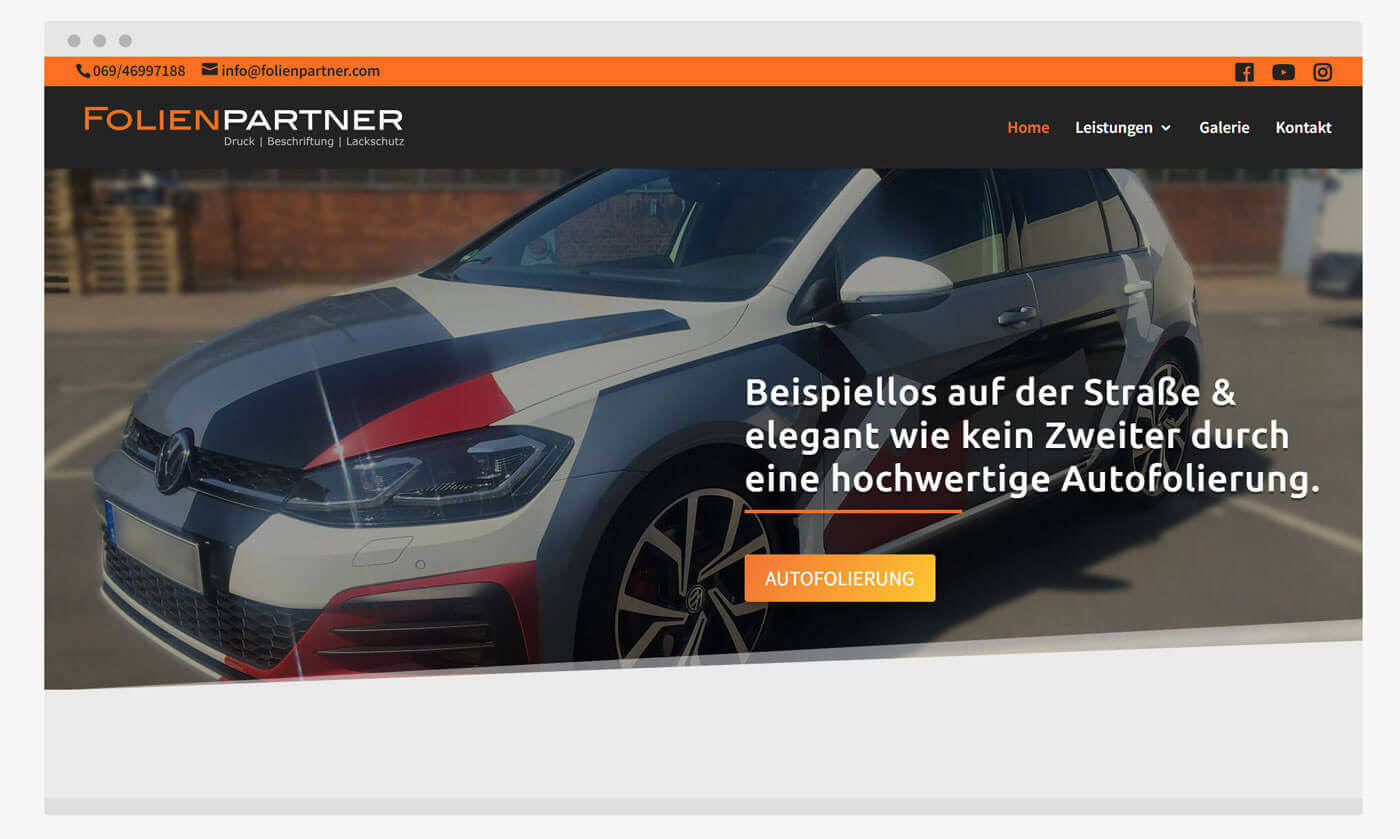 Die neue Folienpartner-Startseite