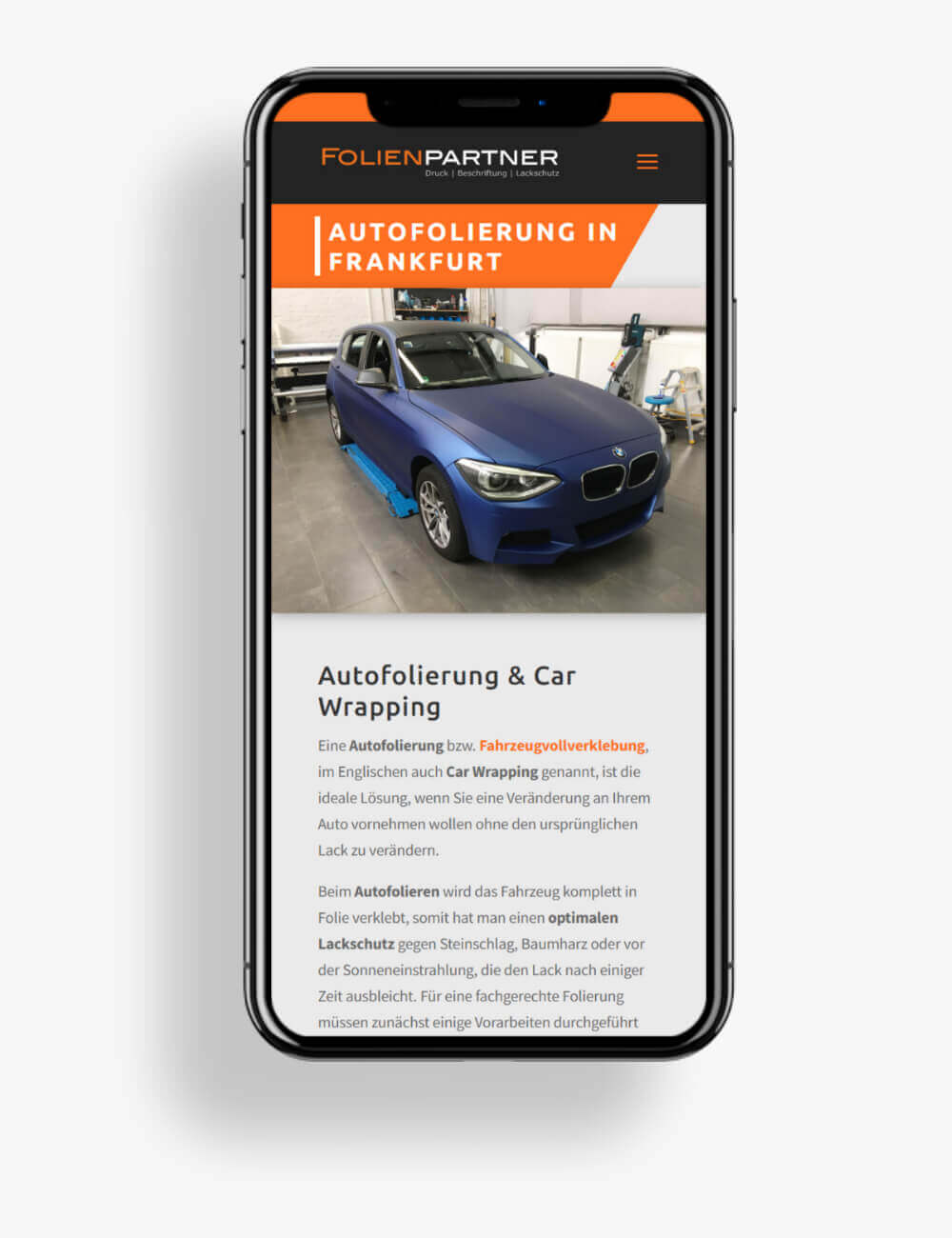 Anpassungen für Mobil-Version